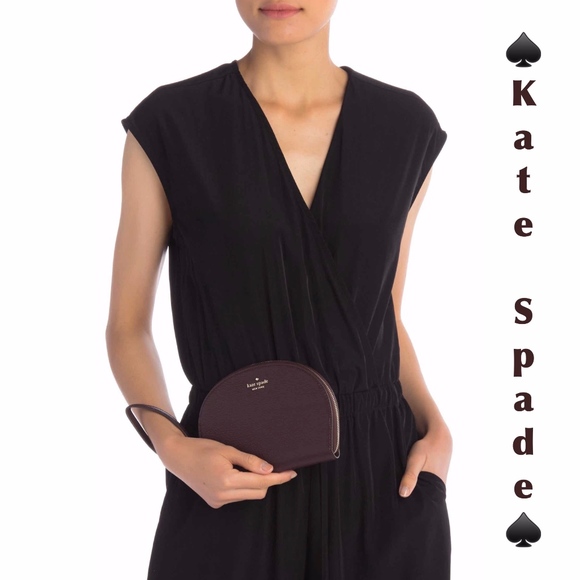 kate spade Handbags - KATE SPADE RIMA LEATHER ROUND WRISTLET POUCH